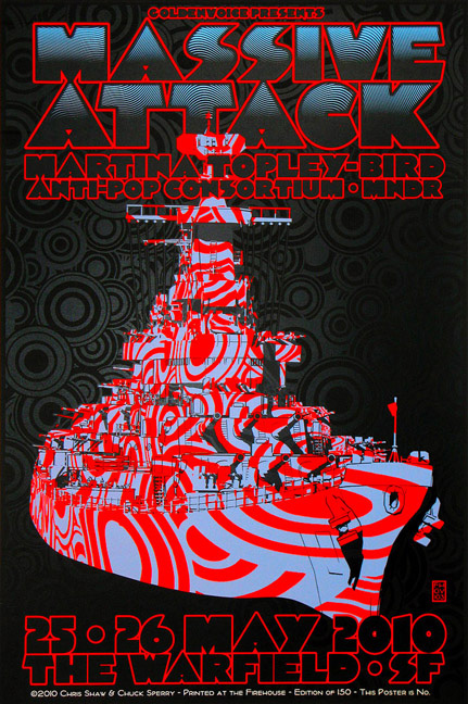 Massive Attack poster by Chris Shaw & Chuck Sperry Massive Attack poster by Chris Shaw & Chuck Sperry