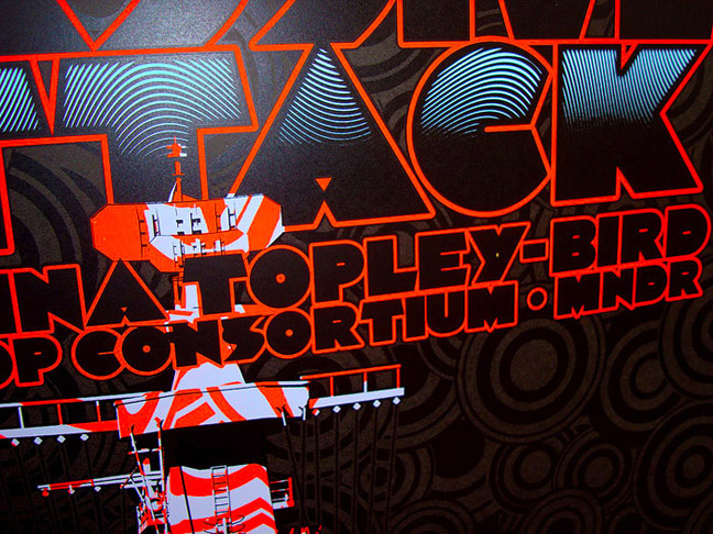 Massive Attack poster by Chris Shaw and Chuck Sperry (detail) Massive Attack poster by Chris Shaw and Chuck Sperry (detail)