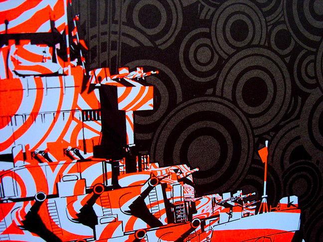 Massive Attack poster by Chris Shaw and Chuck Sperry (detail) Massive Attack poster by Chris Shaw and Chuck Sperry (detail)