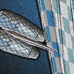 Elvis Costello silkscreen poster by Chris Shaw (Detail 4)