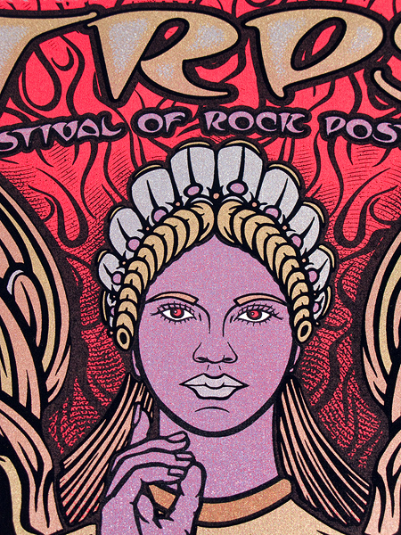 TRPS Festival of Rock Posters 2011 - Red Variant, Face detail	 