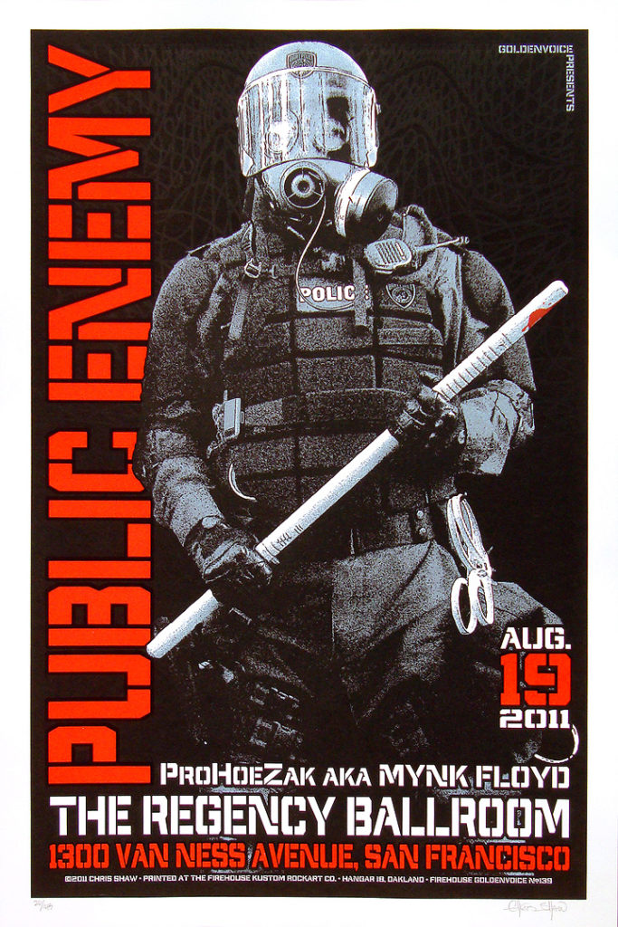 Public Enemy poster by Chris Shaw, 2011