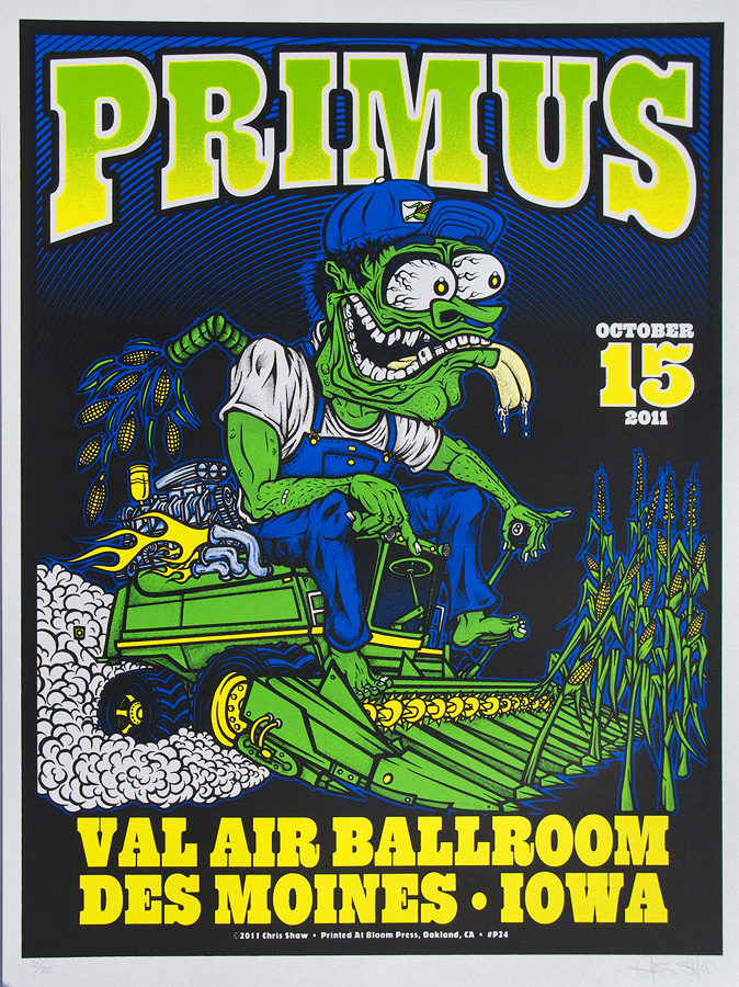Primus poster by Chris Shaw (Silver Variant)
