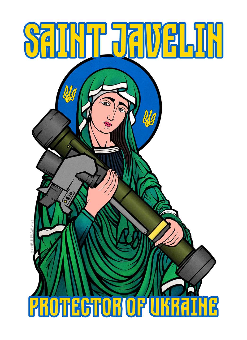 SAINT JAVELIN ( СентДжавелін ) Icon of Ukrainian Resistance Chris Shaw