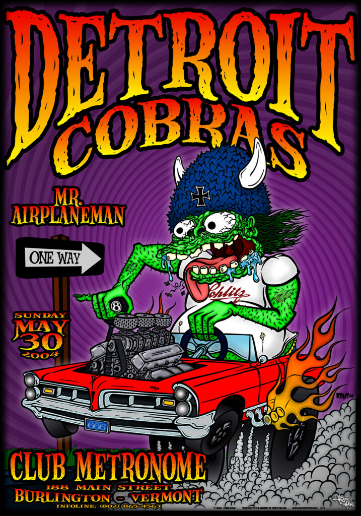 Detroit Cobras poster by Chris Shaw 2004