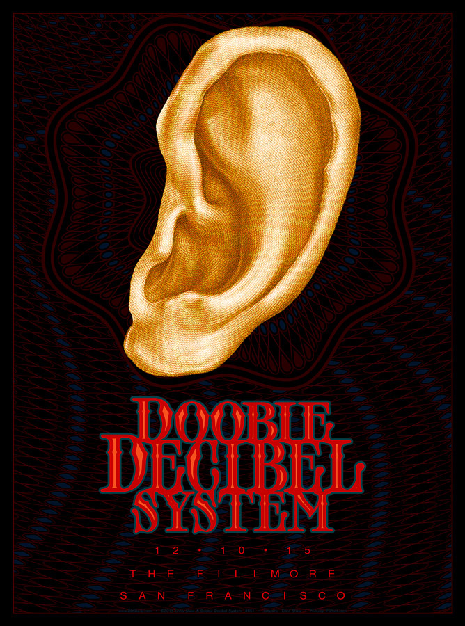 Doobie Decibel System Fillmore poster by Chris Shaw 2015